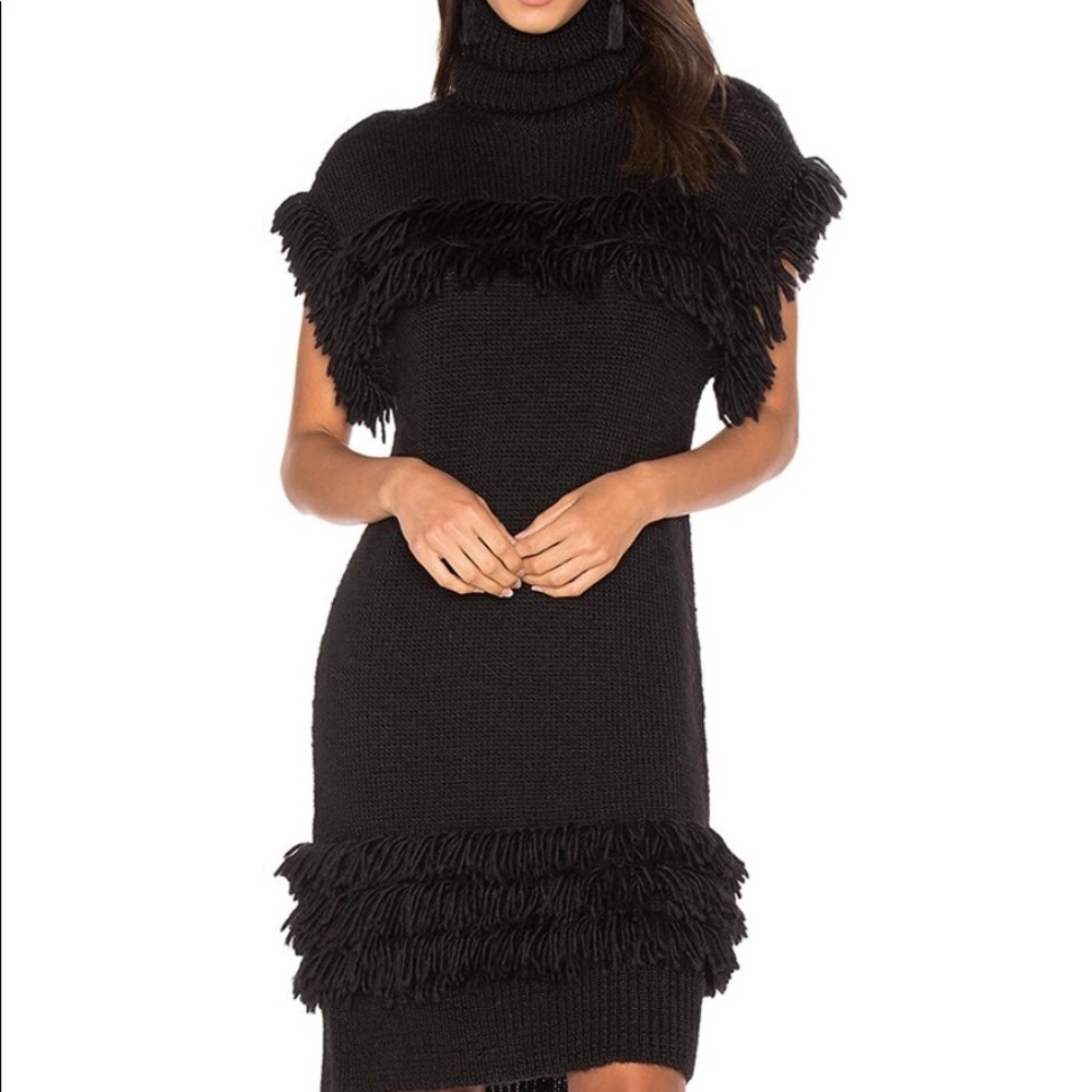 Rachel Zoe Women’s Teegan Fringe Sweater Dress